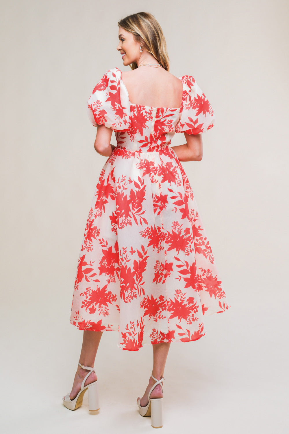 SUCCESSFULLY CUTE WOVEN MIDI DRESS Flying Tomato